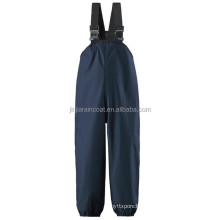 Custom Style With Welded Seams Waterproof Suspenders & Foot Loops Kids Rain Pants